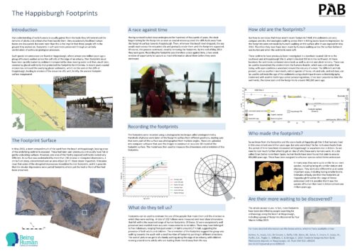 HSB footprints poster created for Being Human 2019